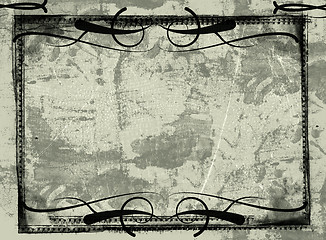 Image showing Grunge border and background