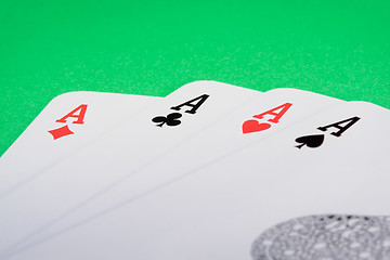 Image showing Four aces