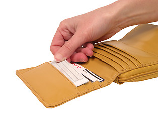 Image showing Wallet with card-clipping path