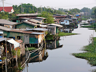 Image showing Canalside slum