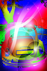 Image showing Colorful retro background