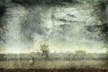 Image showing Grunge rural landscape