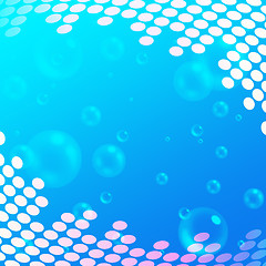 Image showing Blue Bubbles Border