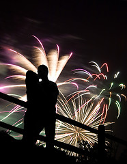 Image showing Fireworks Kiss