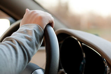 Image showing Driving a Car