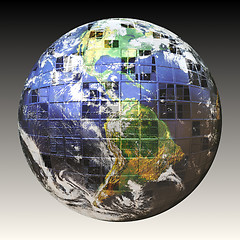 Image showing 3D Wire Frame Earth