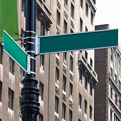 Image showing Blank Street Corner Signs