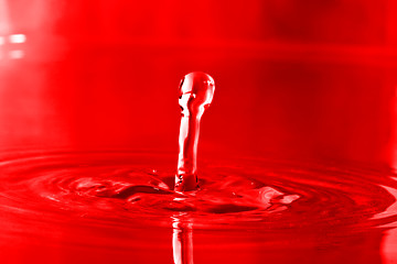 Image showing Red Liquid Droplet Splash