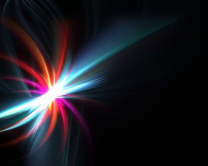 Image showing Blue Fractal Plasma Backdrop