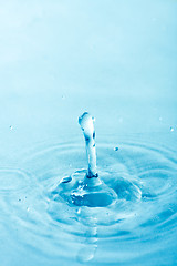 Image showing Blue Water Droplet Splash