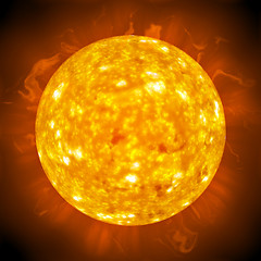 Image showing Fiery Glowing Sun