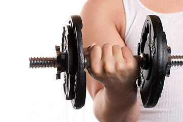 Image showing Man Lifting Weights