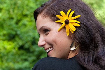 Image showing Summer Wildflower Girl