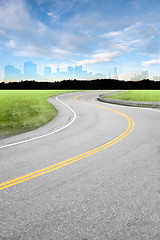 Image showing Curved Country Road