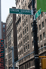 Image showing Union Square Street Sign