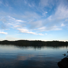 Image showing Lower Saranac Lake Panorama