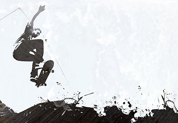 Image showing Skateboarding Grunge Layout