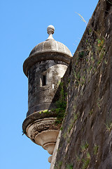 Image showing El Morro Fort Watch Tower