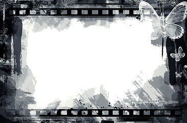 Image showing Grunge floral  frame