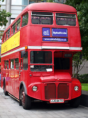 Image showing Red double-decker