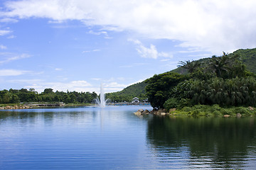 Image showing Blue sky over water 