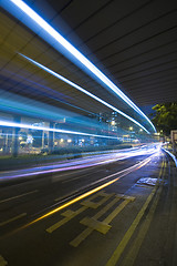 Image showing traffic in city at night 