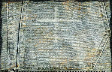 Image showing Grunge jeans background