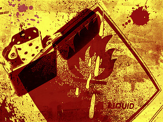 Image showing Grunge Fire danger background
