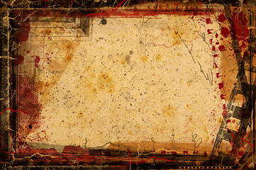 Image showing Grunge border and background