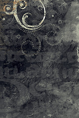 Image showing Grunge floral background