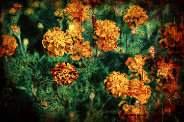 Image showing Grunge floral background