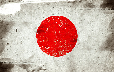 Image showing Grunge flag of Japan