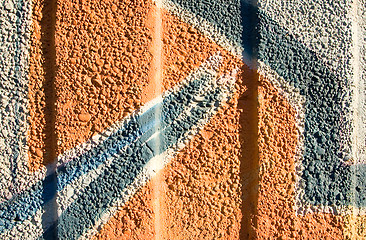 Image showing Graffiti wall close up photo