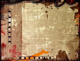 Image showing Grunge border and background