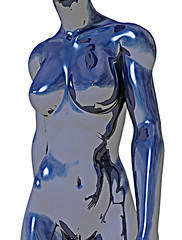 Image showing chrome woman