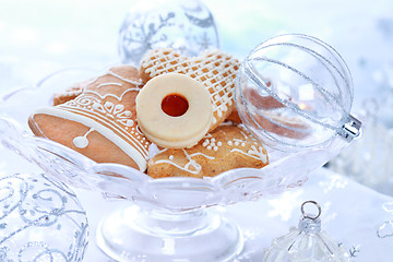 Image showing Christmas gingerbread and cookies