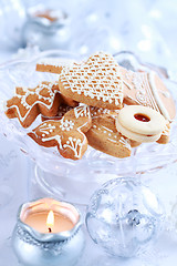 Image showing Christmas gingerbread and cookies