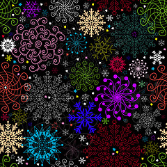 Image showing Repeating dark christmas pattern