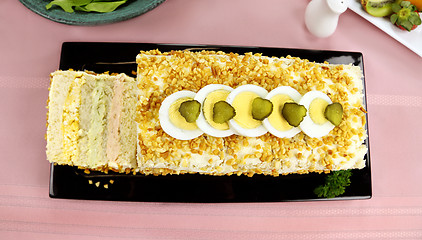 Image showing Salmon And Egg loaf