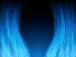 Image showing Blue Fire Flames. Color and forms are editable.