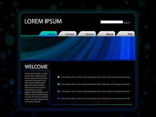 Image showing Website Layout Template in Blue Color