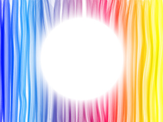 Image showing Abstract Rainbow Lines Background with White Circle
