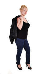 Image showing Blond girl in jeans.