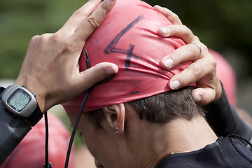 Image showing Triathlon swimmer