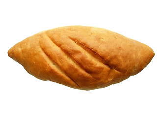 Image showing Long loaf of fresh white bread