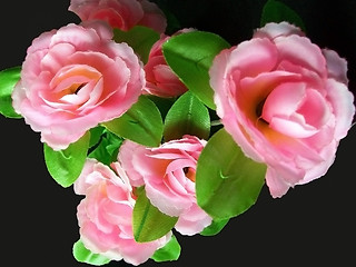 Image showing Artificial flowerses of the rose