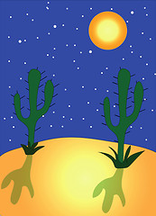 Image showing Night in desert