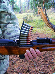 Image showing Carbine SKS with cartridge clip