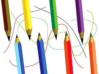 Image showing Crayons on white