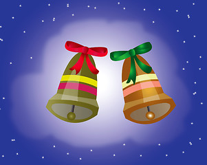 Image showing Two festive campanulas